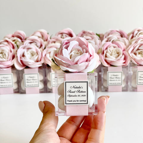 These handmade personalized favors are the perfect addition to any event, whether it’s a Wedding, Engagement, Bridal Shower, Baptism, Anniversary, Quinceañera, Birthday, Prom, Graduation, or any other special occasion. They also make wonderful Gifts for Guests, Bridesmaids, Christenings, 1st Communions, Party Gifts, 1st Birthdays, Bachelorette Parties, Baby Showers, Save the Dates, Confirmations, and so much more.