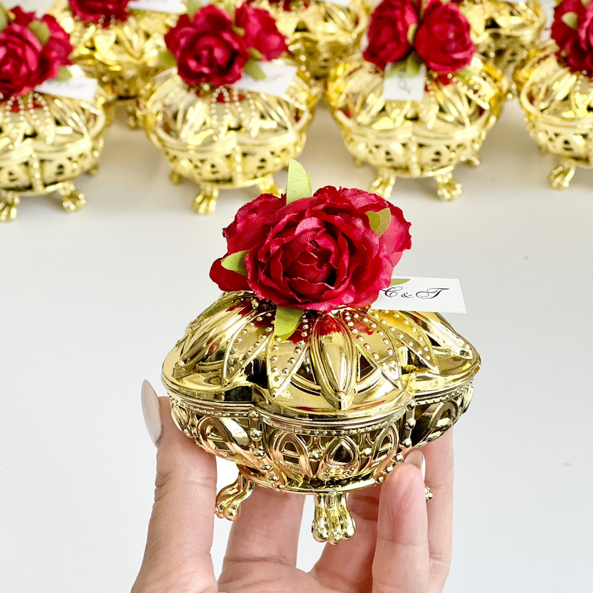 10 pcs Custom Wedding Favor Boxes – Party Favors for Guests, Engagemen ...