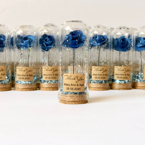 10 pcs Bulk Rose Dome Favors for Guests, Wedding Favors Gifts, Personalized Party Gifts, Beauty and the Beast Custom Favors, Bachelorette Favors