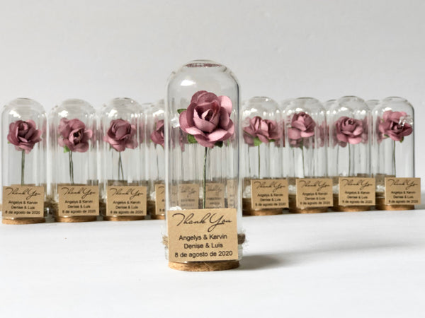 10pcs Wedding Favors for Guests, Wedding Favors, Favors, Old Rose, Custom Favors, Beauty and the Beast, Quinceanera Sweet 16, Rose Dome