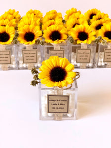 5pcs Sunflower Favors, Wedding Favors, Favors, Favors Boxes, Wedding Favors for Guests, Rustic wedding, Party Favors, Custom Favors, Rustic