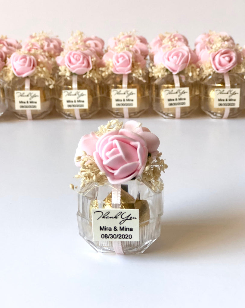 Personalized Bridal Shower Favor Boxes Clear Candy Box Favor for