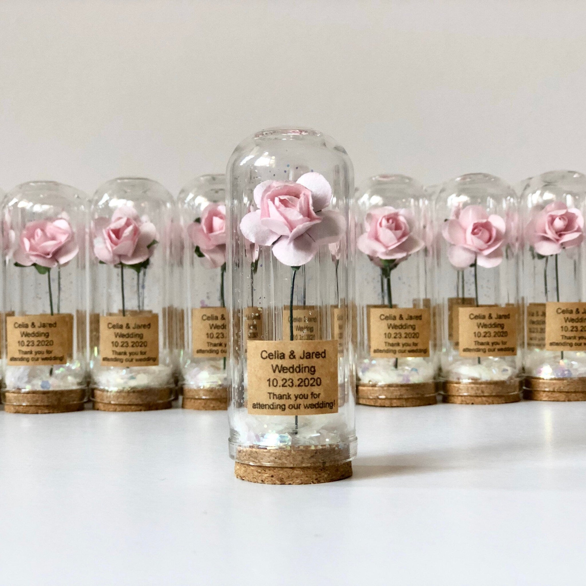 Bulk Rose Dome Favors for Guests, Wedding Favors Gifts, Personalized Party Gifts, Beauty and the Beast Custom Favors, Bachelorette Favors