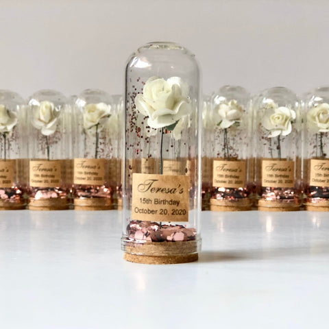 10 pcs Wedding favors for guests, Wedding favors, Glass dome, Cloche dome, Custom favors, Beauty and the Beast, Party favors