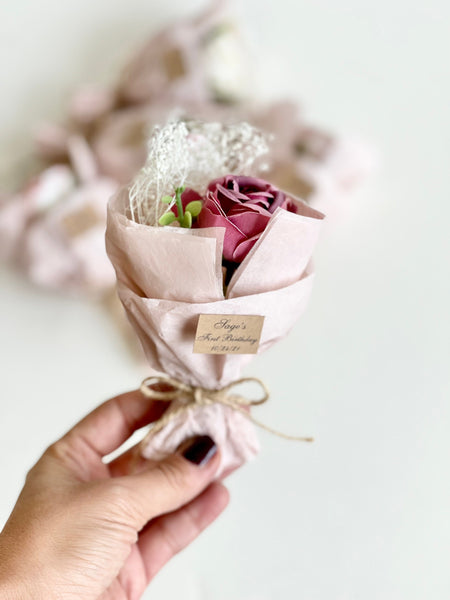 10 Wedding favors for guests, Wedding favors, Mini bouquets , Favors, Pink favors, Baby shower , Personalized favors, Rustic favors, Wedding