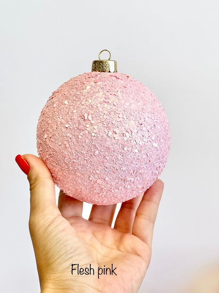 Blush Pink Christmas Ornament, Christmas Bulbs, Gold Christmas Decorations, Christmas Gift, Custom Christmas Balls, Custom Balls