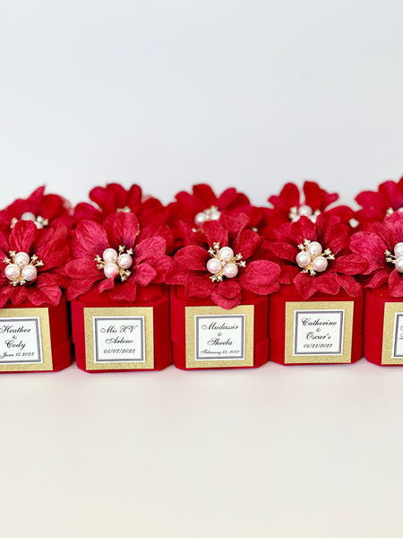 5 pcs Wedding Favors, Favors, Favors Boxes, Wedding Favors for Guests, Red wedding