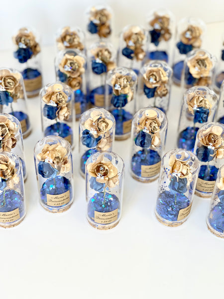 10 pcs Favors, Blue and Gold Favors, Custom Favors, Wedding Favors