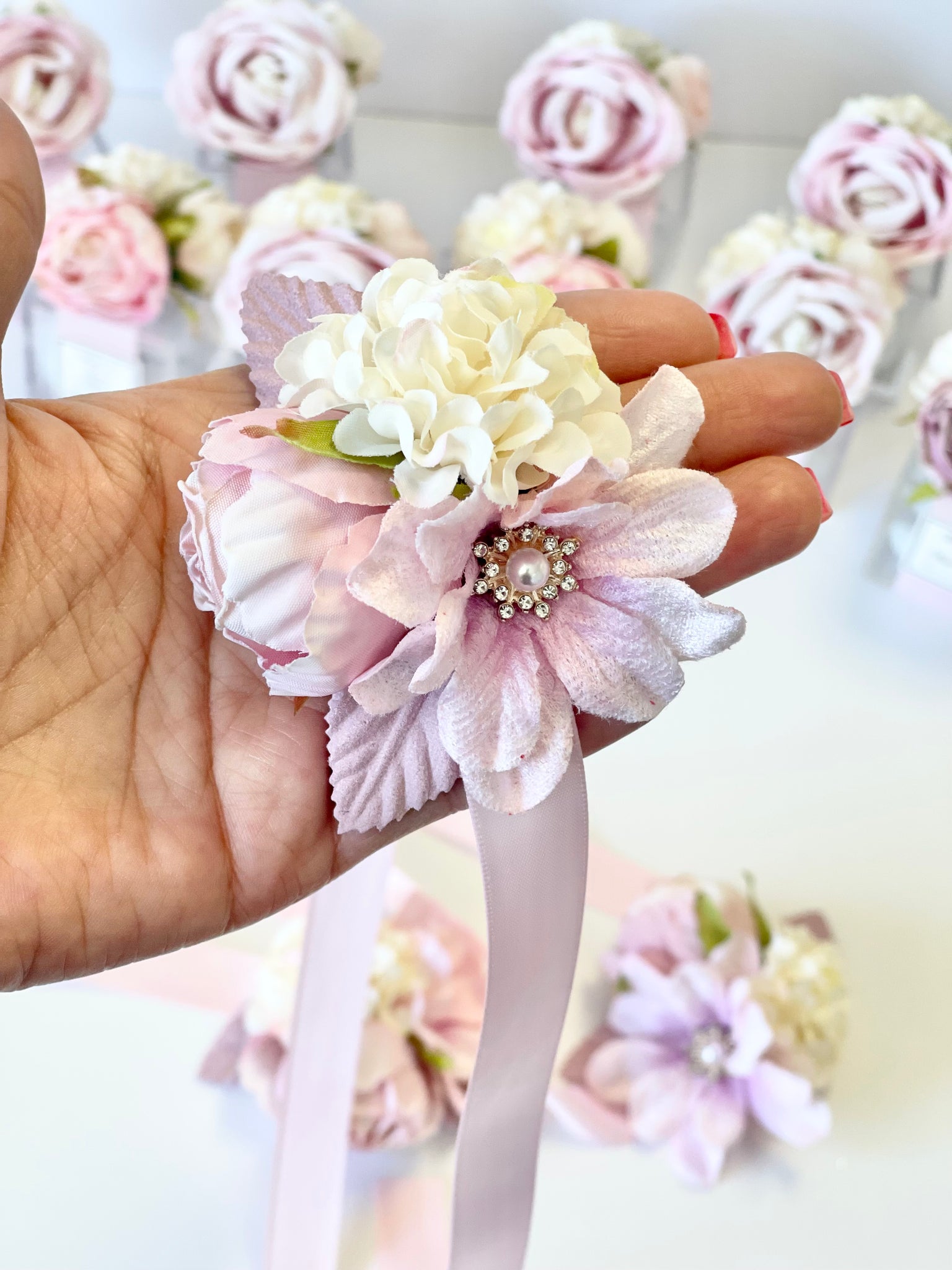 Wedding Corsages, Wrist Corsage, Rustic Wedding Corsage, Light Pink Co –  Whiteroomfavors