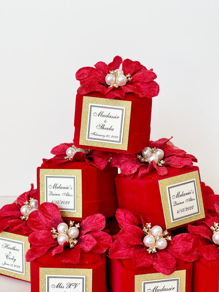 5 pcs Wedding Favors, Favors, Favors Boxes, Wedding Favors for Guests, Red wedding
