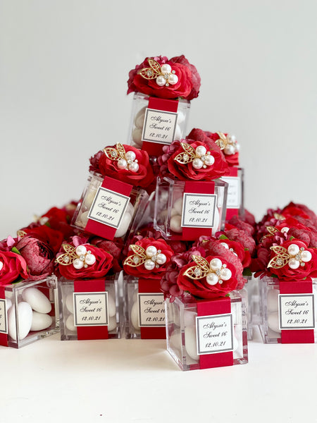 5 pcs Wedding Favors, Favors, Favors Boxes, Wedding Favors for Guests, Baby Shower, Party Favors, Red Wedding, Custom Favors, Sweet 16