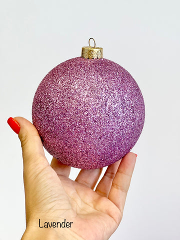 Lavender Christmas Ornament, Handmade Glitter Balls, Christmas Ball, Christmas Decorations, Christmas Gift, Purple Christmas, Ornaments