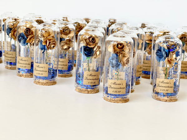 10 pcs Favors, Blue and Gold Favors, Custom Favors, Wedding Favors