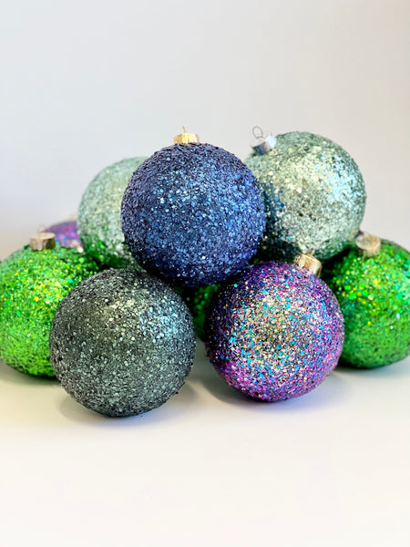 Chameleon Christmas Ornament, Christmas Ball, Handmade Christmas Decorations, Christmas Gift, Custom Christmas Balls, Green Glitter Balls