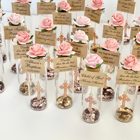 5 pcs Baptism Favors, Cross Favors, Christening Gifts, First Communion Favors, Personalized Baptism Gifts
