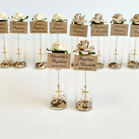 5 pcs Baptism Favors, Cross Favors, Christening Gifts, First Communion Favors, Personalized Baptism Gifts